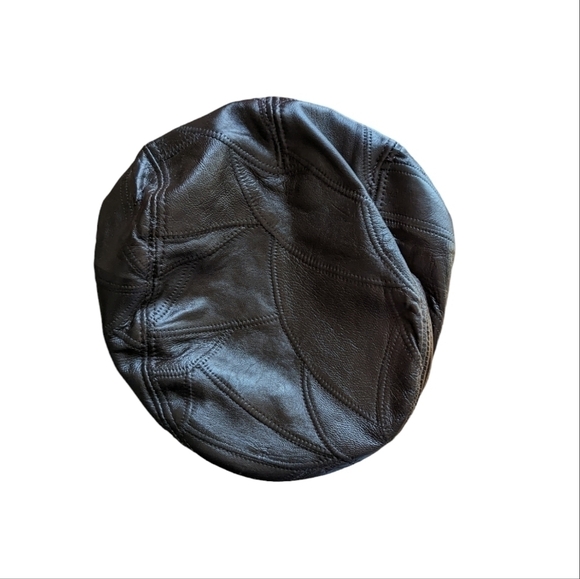 😄 Newsboy genuine leather brown cap - Picture 3 of 6